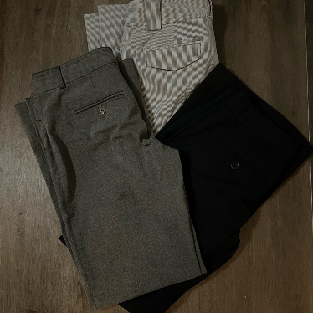 3 pairs dress pants, Express, Theory sz 0
